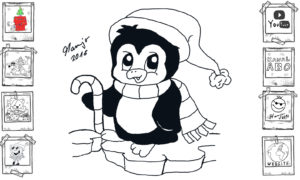 Weihnachtspinguin Pinguin Weihnachten xmas Zeichen skizze x mas Tutorial easy